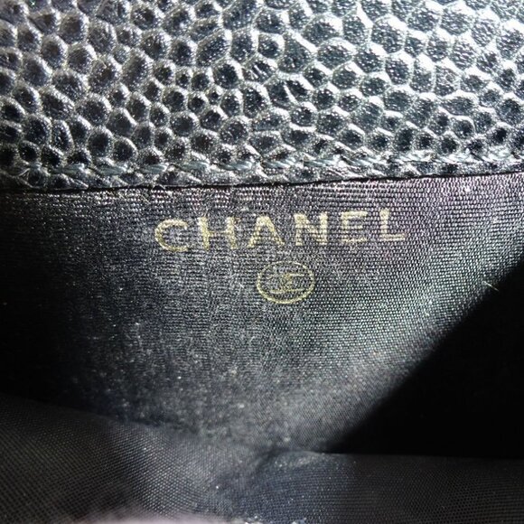 Authentic CHANEL Vintage Mini Flap Bag Caviar Pouch Cigarette Case Crossbody - Picture 13 of 15